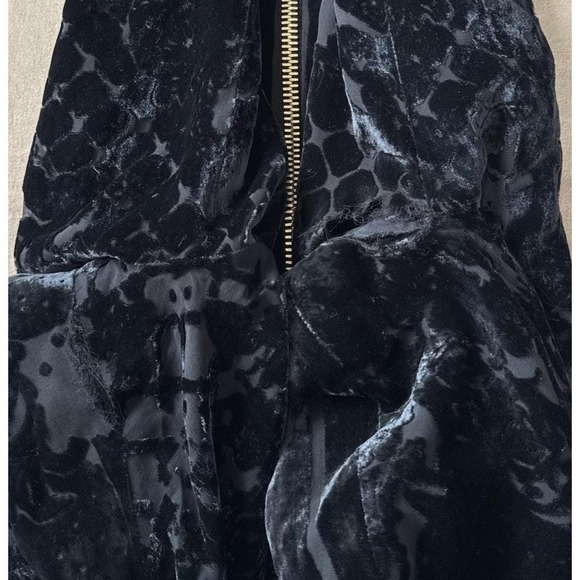 Balmain Paris Black Velvet Burnout Baroque Mini Dress Size 40 Bodycon – READ - Picture 6 of 10